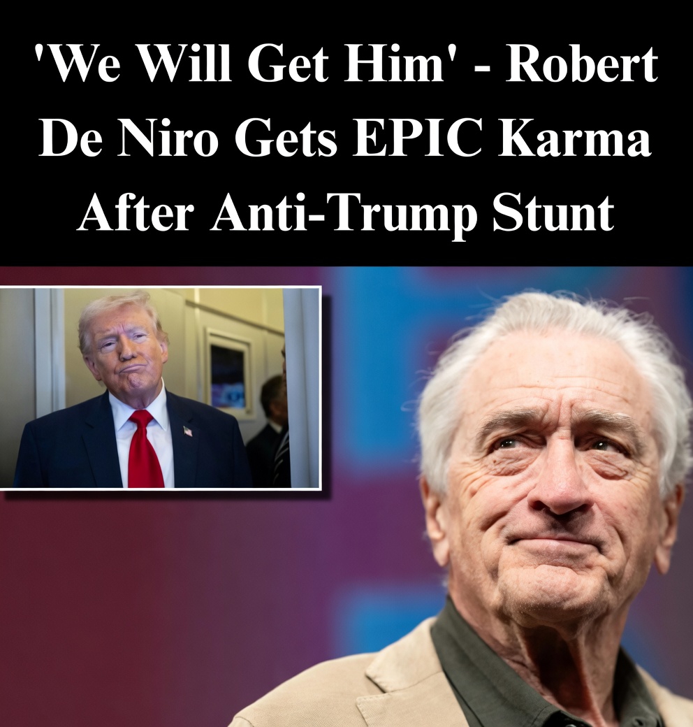 Robert De Niro speaking at protest event
