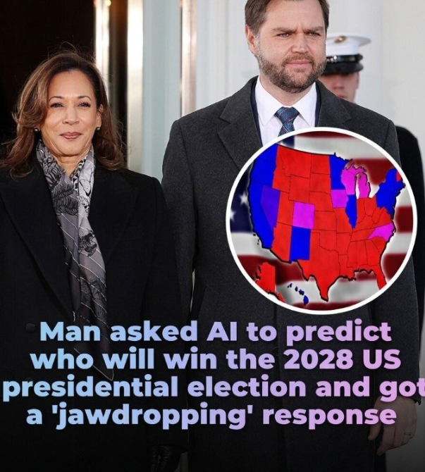 AI 2028 election simulation, JD Vance election model, Kamala Harris 2028 scenario, Electoral College simulation, Grok AI politics, US election analysis, 2028 presidential race