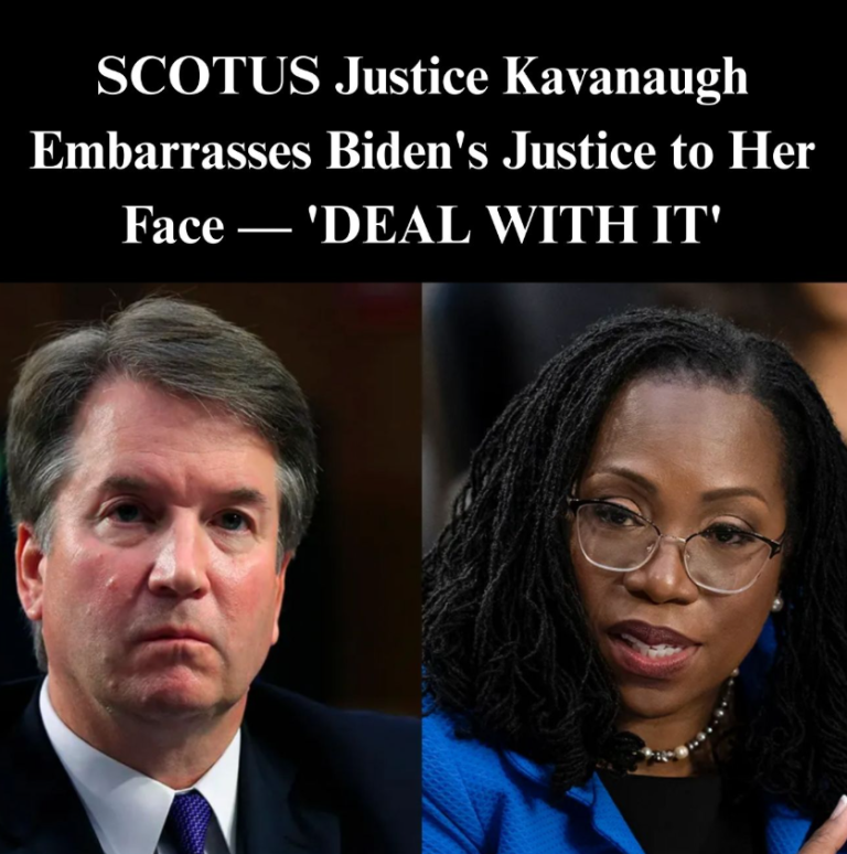 Justices Ketanji Brown Jackson and Brett Kavanaugh discussing the Supreme Court shadow docket debate at a courthouse event